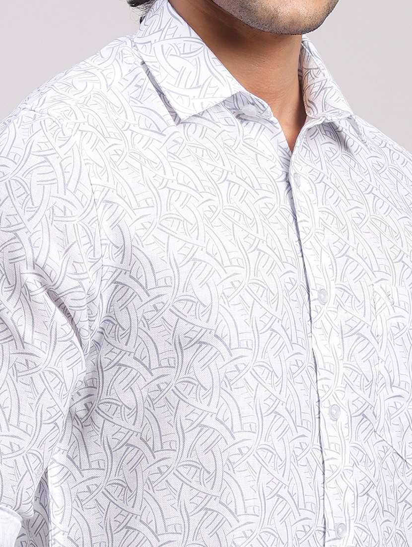 Men Printed Collared Slim Fit Casual Shirt - 22604495 -  Standard Image - 1