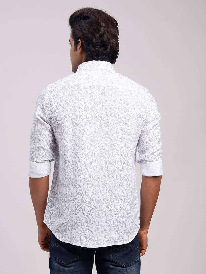 Men Printed Collared Slim Fit Casual Shirt - 22604495 -  Standard Image - 4