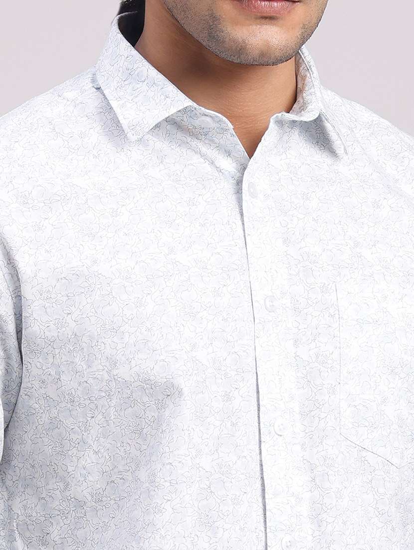 Men Printed Collared Slim Fit Casual Shirt - 22604501 -  Standard Image - 1
