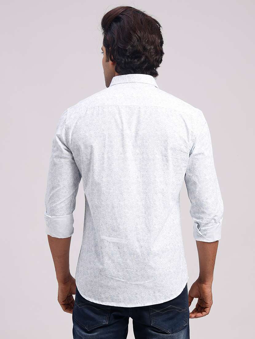 Men Printed Collared Slim Fit Casual Shirt - 22604501 -  Standard Image - 4