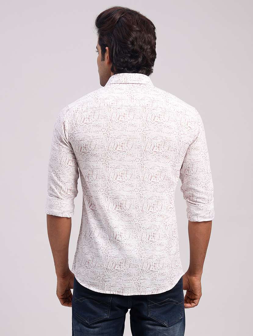 Men Printed Collared Slim Fit Casual Shirt - 22604525 -  Standard Image - 4