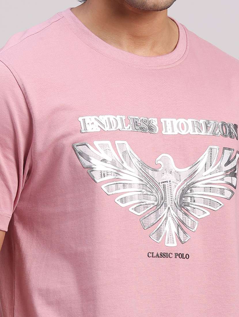 men printed short sleeve slim fit t-shirt - 22604556 -  Standard Image - 1