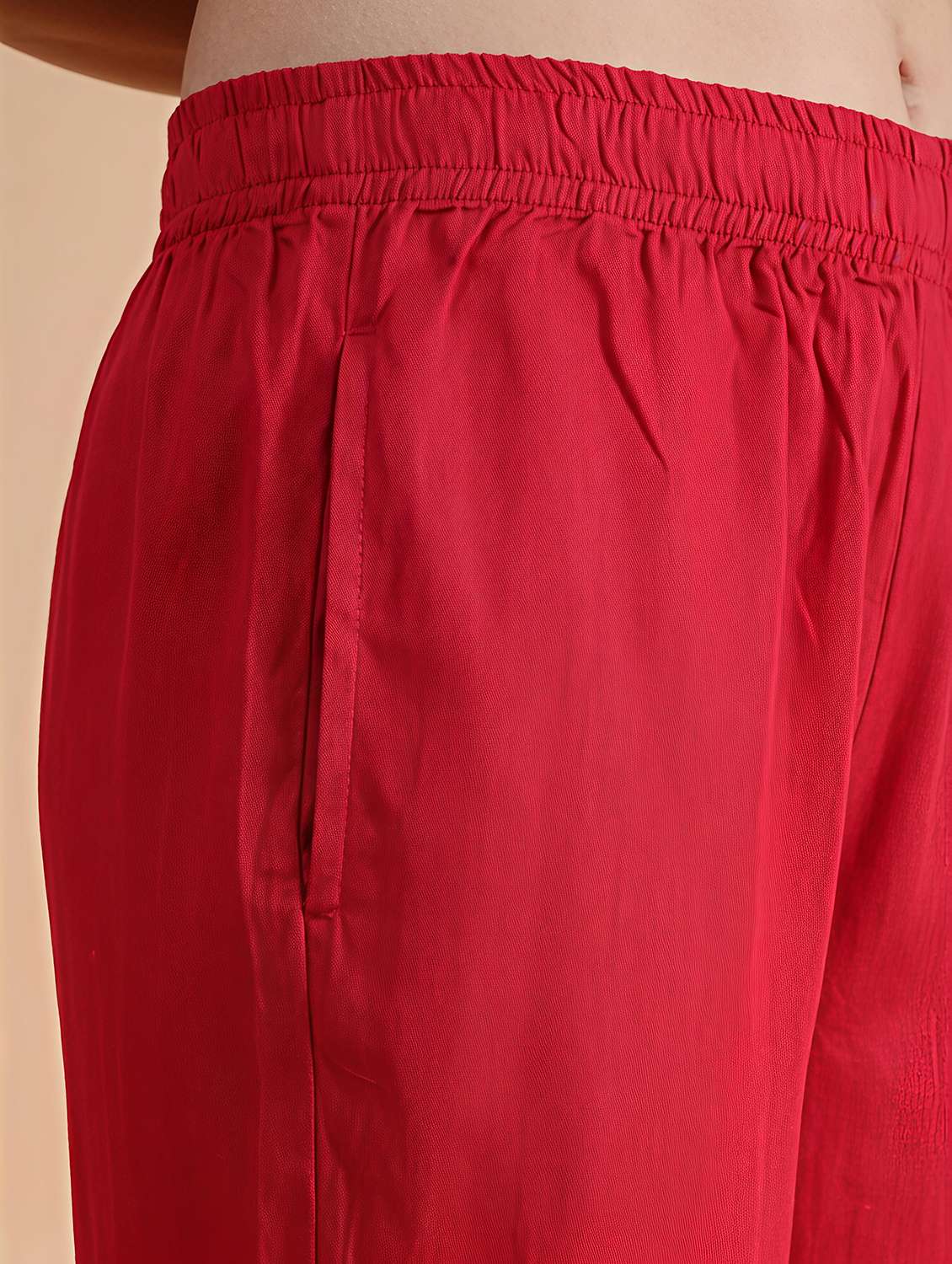 women solid mid rise wide leg trouser - 22604798 -  Standard Image - 1