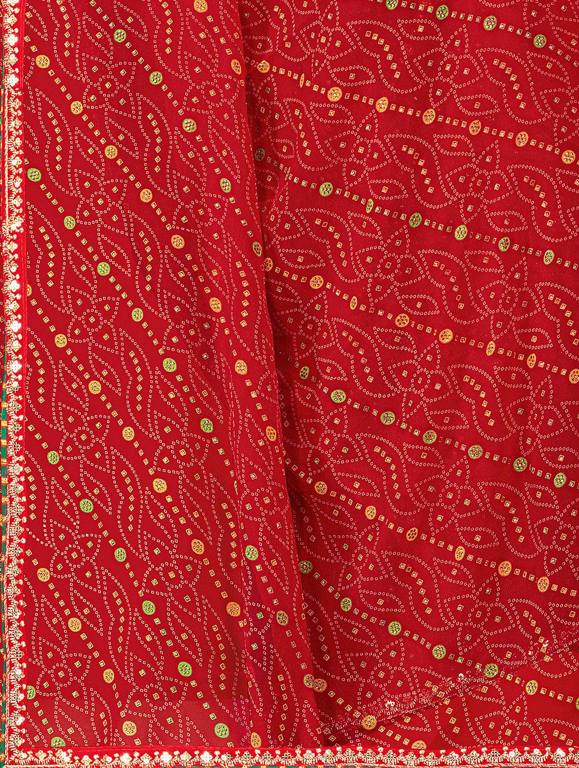 women bandhani printed saree with blouse - 22604844 -  Standard Image - 1