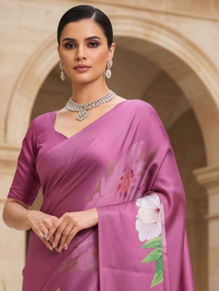 women printed casual wear saree with blouse - 22605331 -  Standard Image - 1