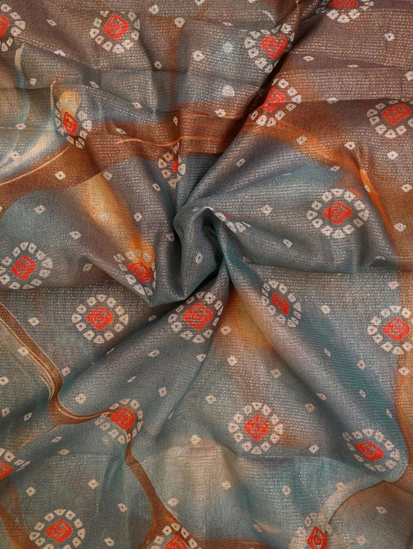 women printed casual wear saree with blouse - 22606373 -  Standard Image - 4