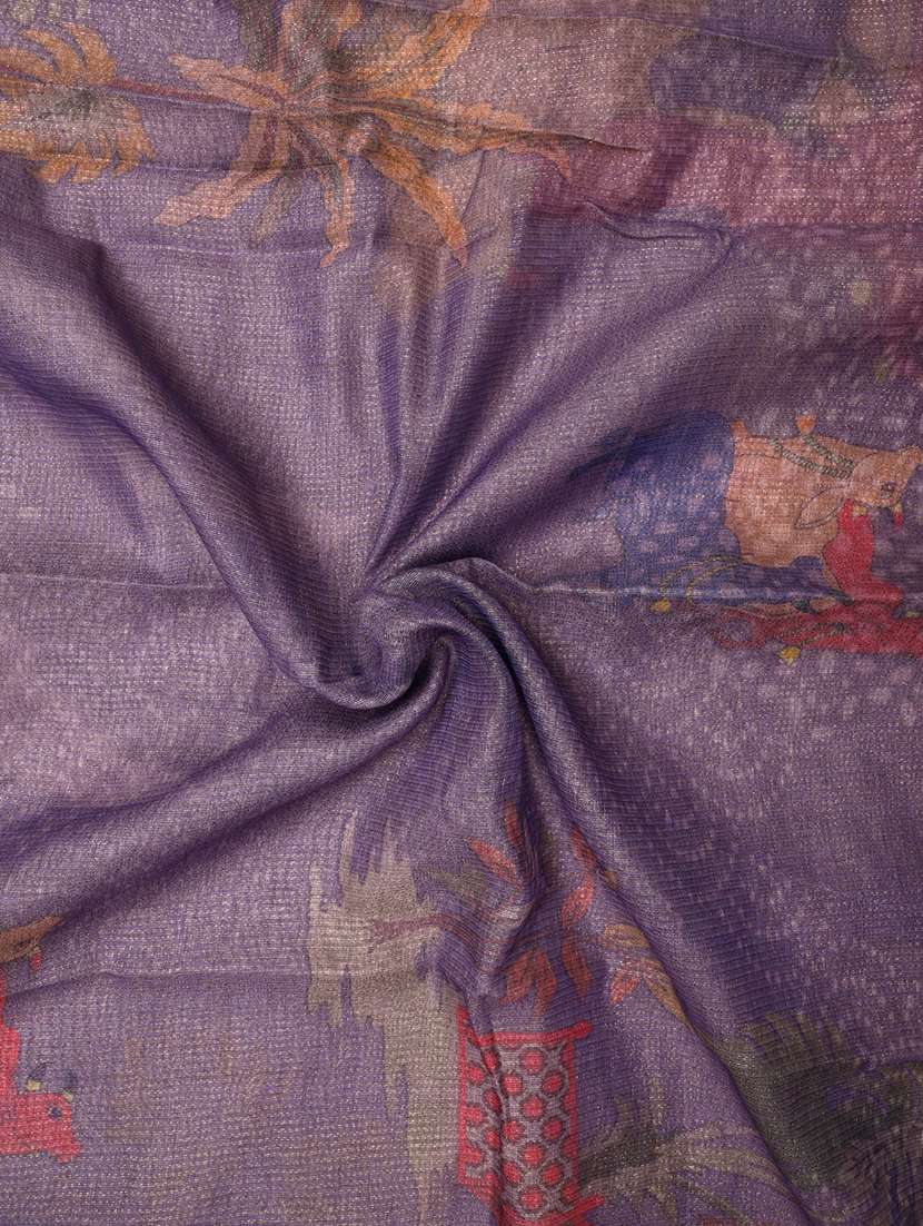women printed casual wear saree with blouse - 22606379 -  Standard Image - 4