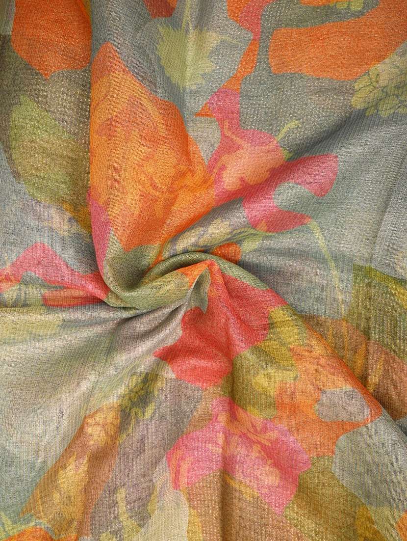 women printed casual wear saree with blouse - 22606384 -  Standard Image - 4