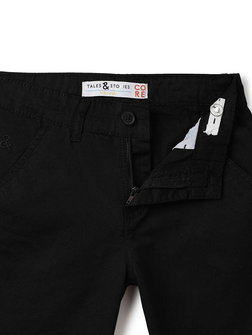 Boys Solid Mid Rise Regular Fit Shorts - 22606408 -  Standard Image - 4