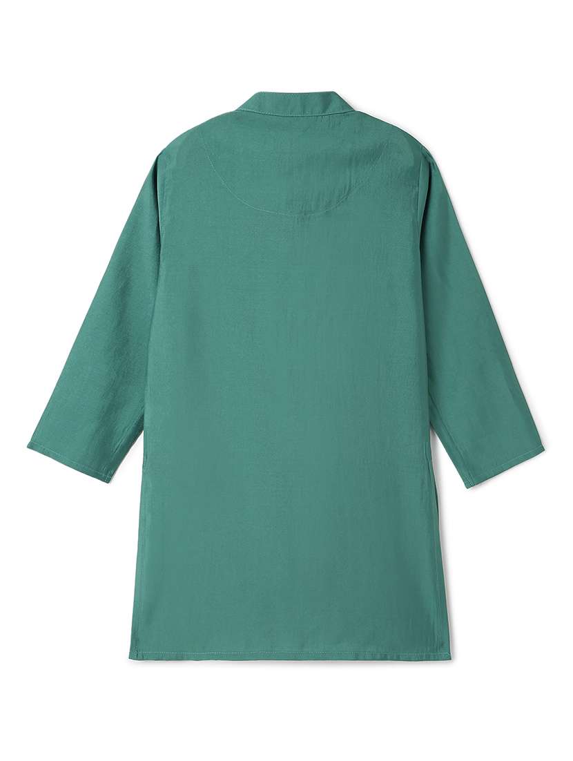 Boys Embroidered Mandarin Neck Kurta Set - 22606424 -  Standard Image - 4