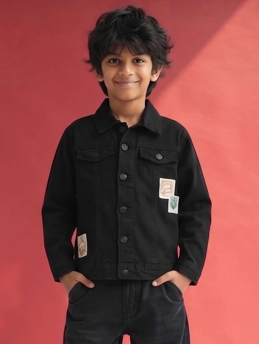 unisex solid with work long sleeves regular jacket - 22606432 -  Standard Image - 1