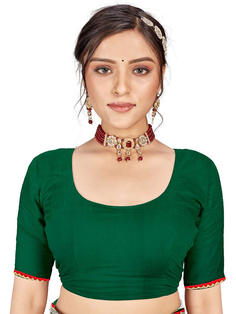 women bandhani printed saree with blouse - 22606446 -  Standard Image - 4