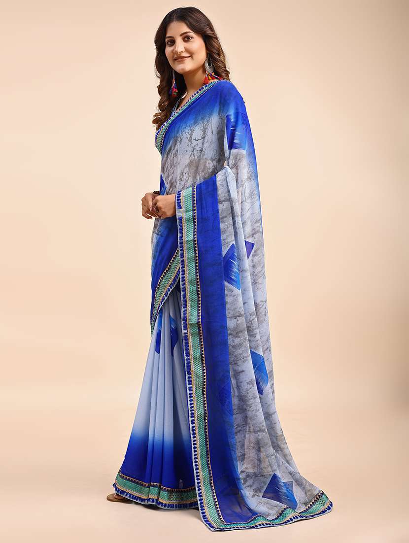 women printed casual wear saree with blouse - 22606464 -  Standard Image - 1