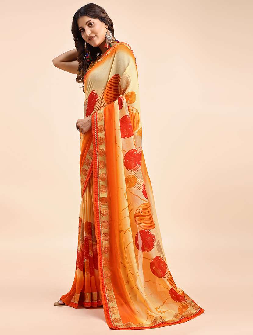 women printed casual wear saree with blouse - 22606467 -  Standard Image - 1