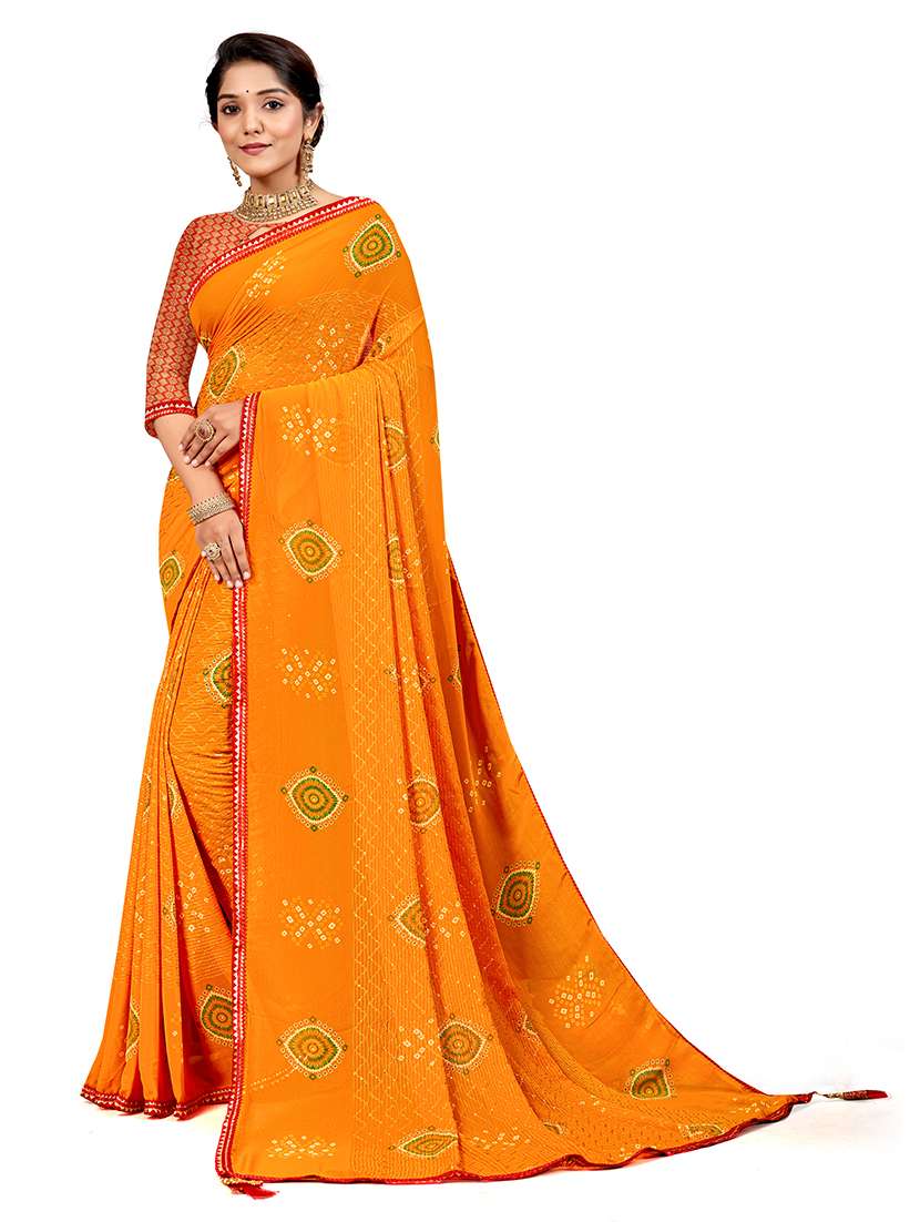 women printed casual wear saree with blouse - 22606498 -  Standard Image - 1