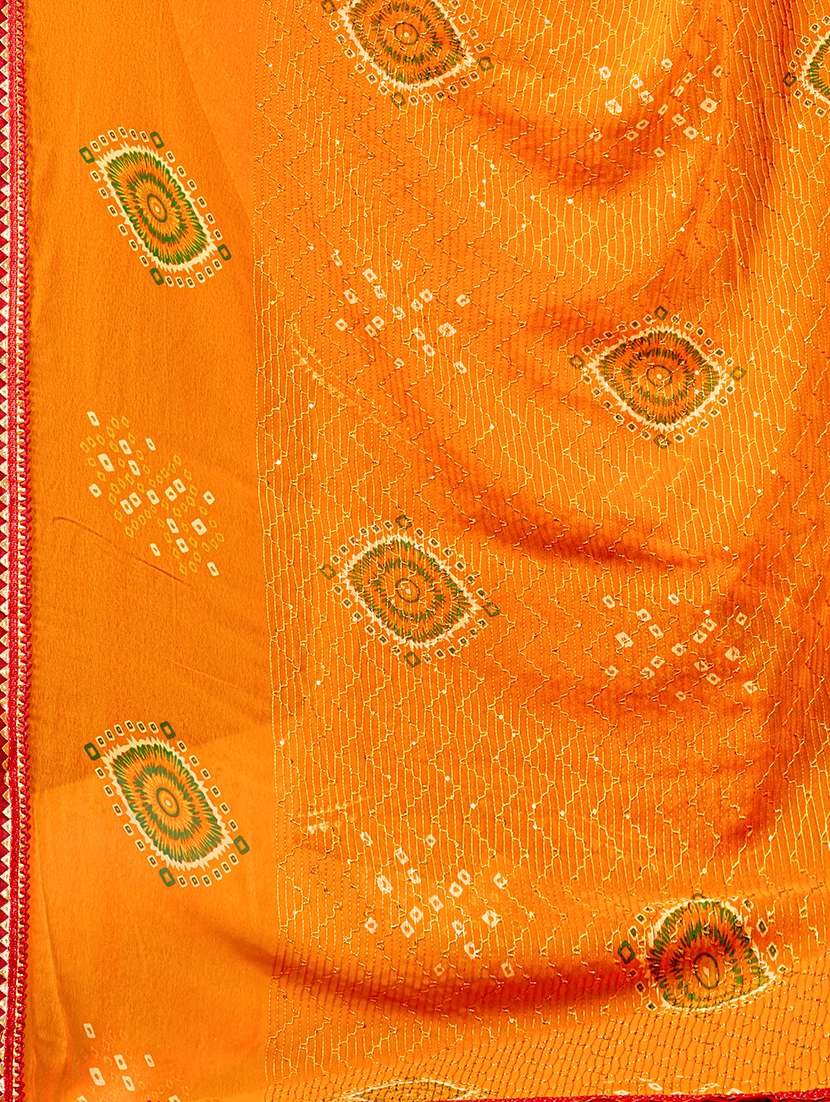 women printed casual wear saree with blouse - 22606498 -  Standard Image - 4