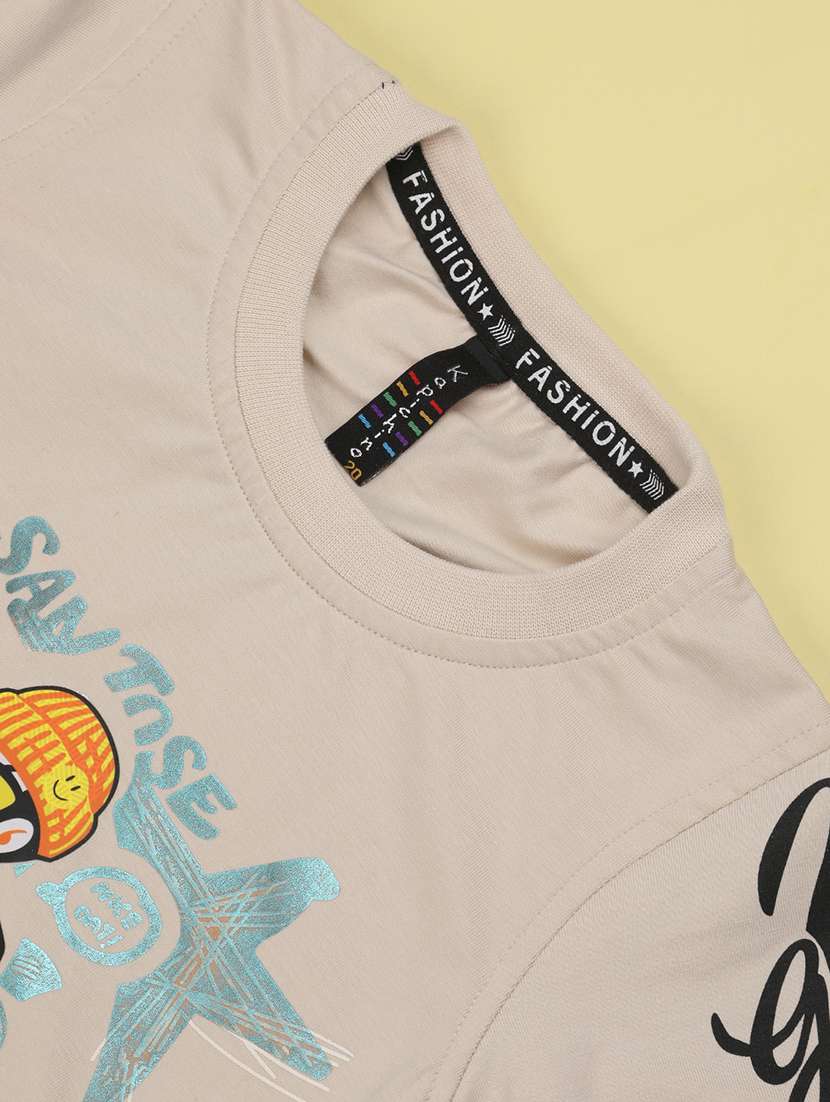Boys Printed Short Sleeves Regular Fit T-shirt - 22606647 -  Standard Image - 4