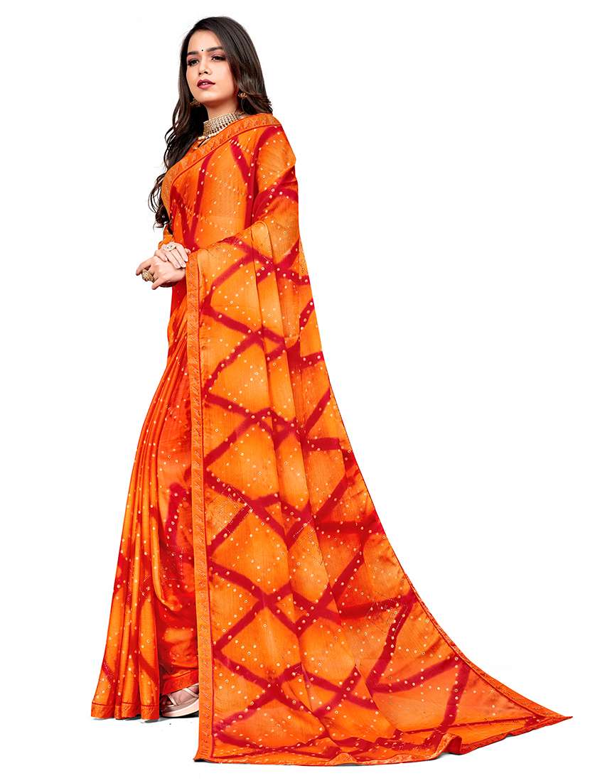 women printed embellished saree with blouse - 22606726 -  Standard Image - 1