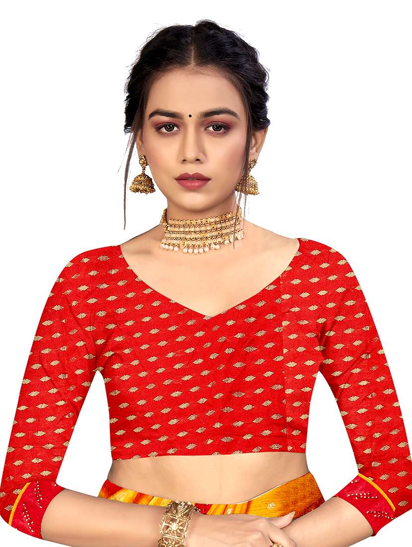 Women Printed Embellished Saree With Blouse - 22606731 -  Standard Image - 4