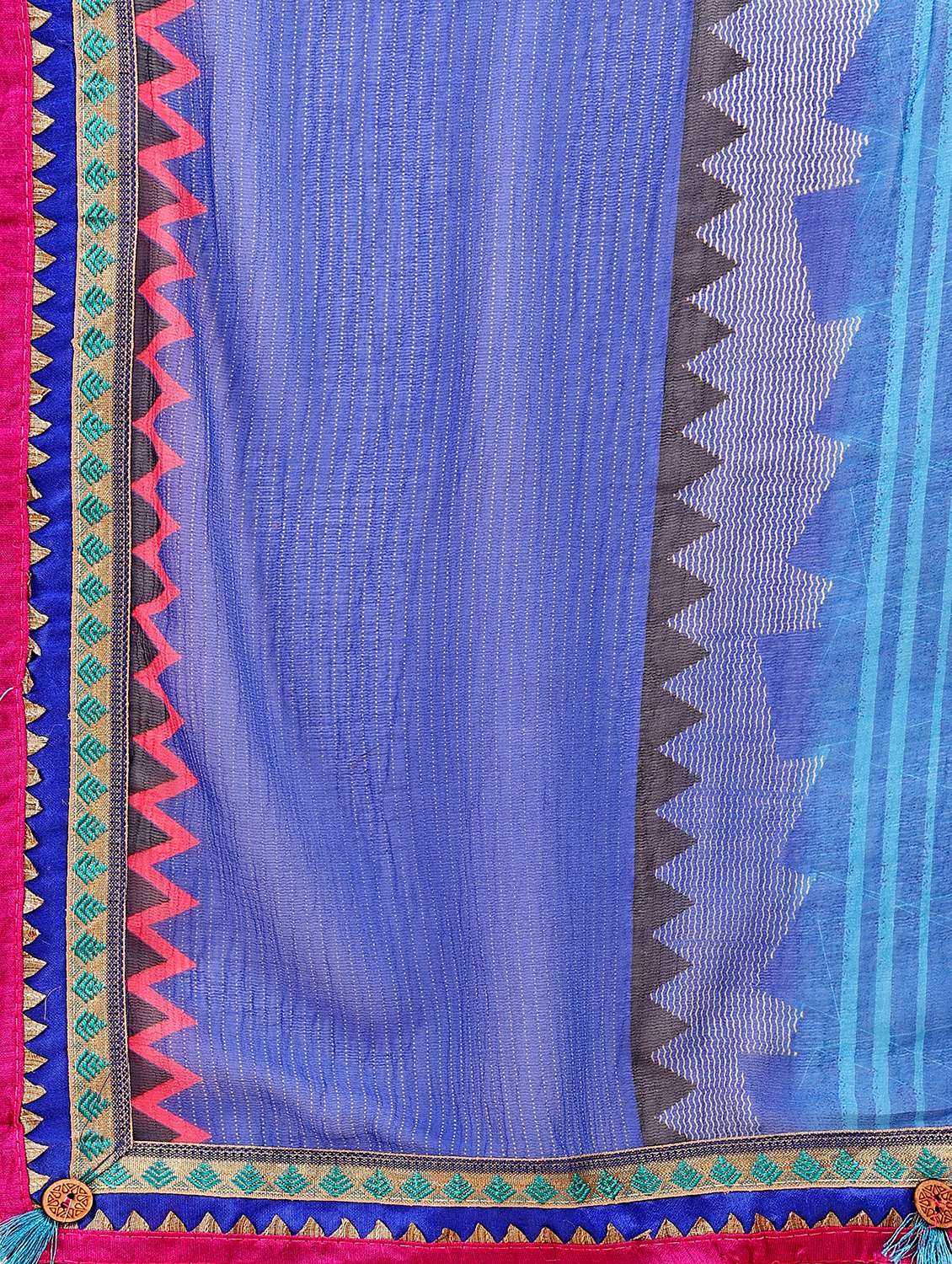 women printed casual wear saree with blouse - 22606766 -  Standard Image - 4