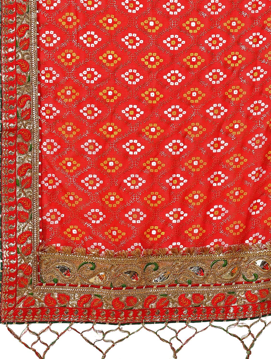 Women Bandhani Printed Half & Half Saree With Blouse - 22606775 -  Standard Image - 4