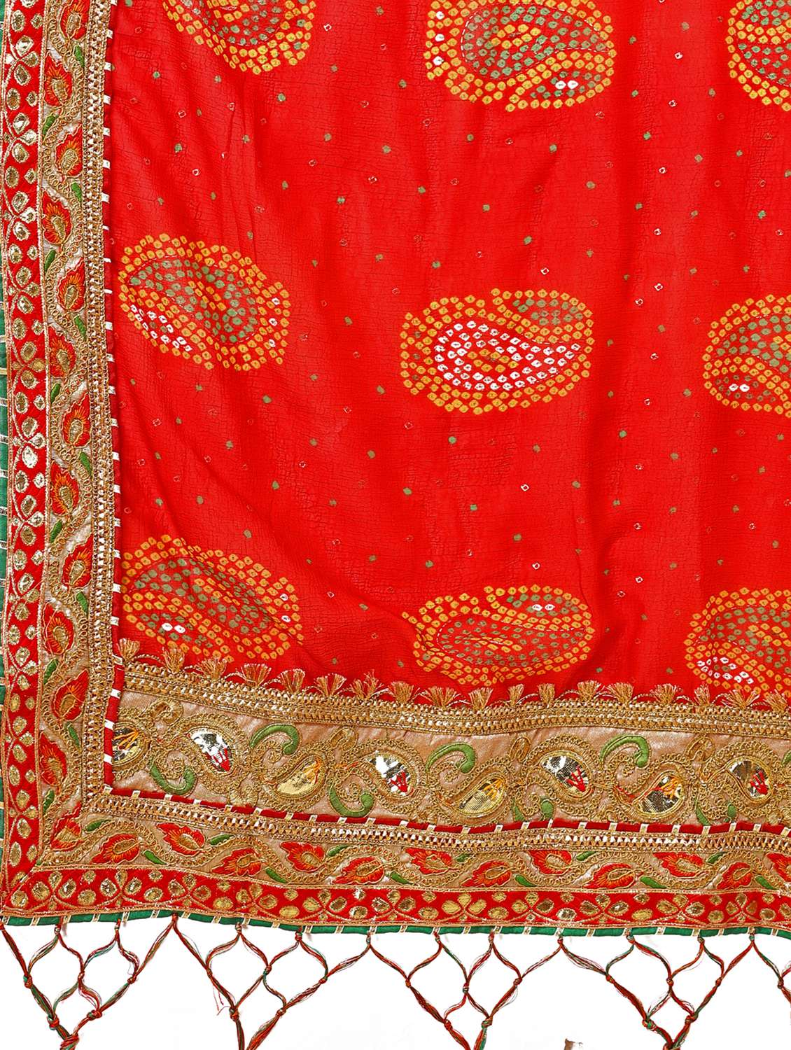 Women Bandhani Printed Half & Half Saree With Blouse - 22606780 -  Standard Image - 4