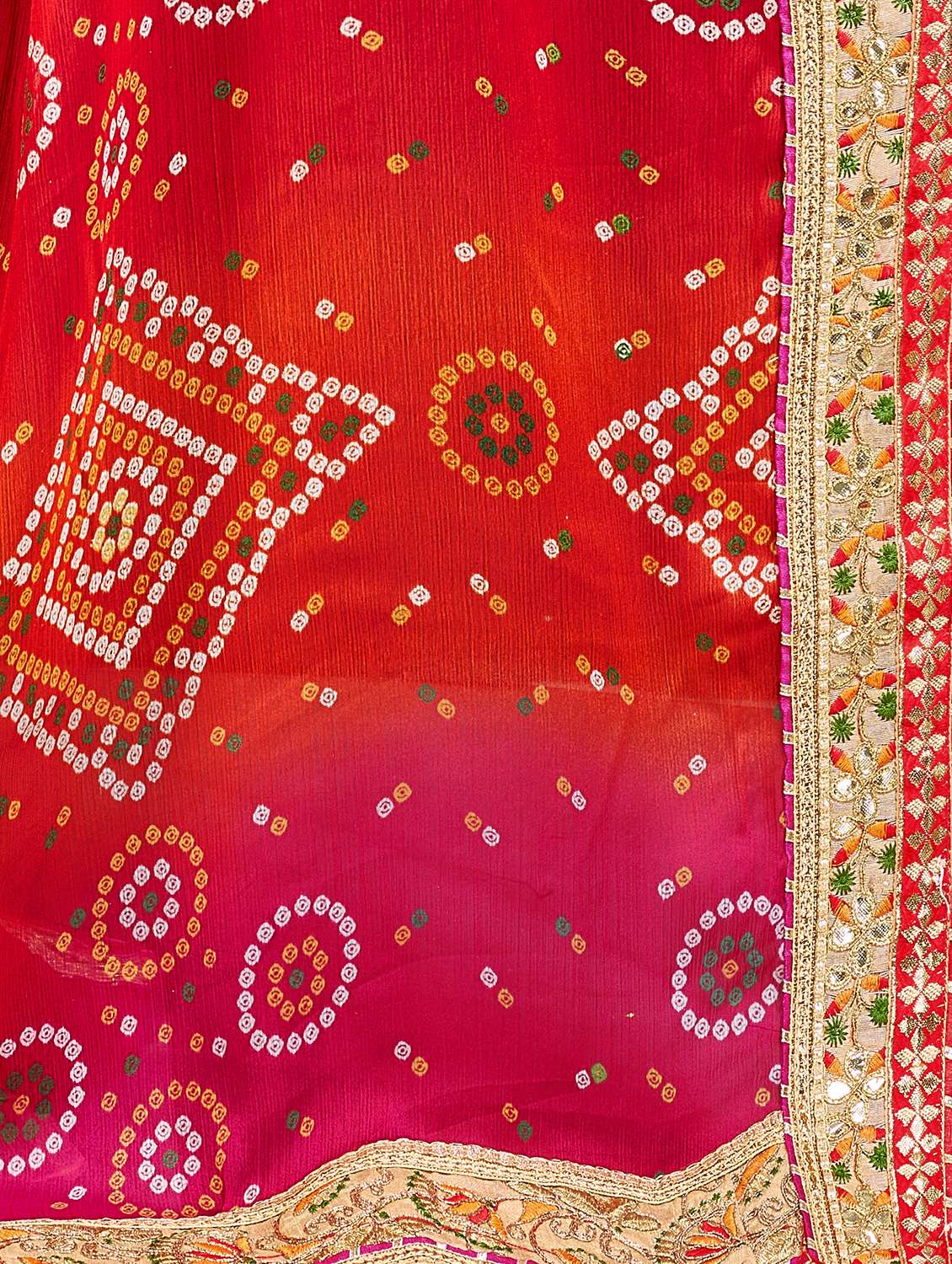 women bandhani printed half & half saree with blouse - 22606803 -  Standard Image - 4
