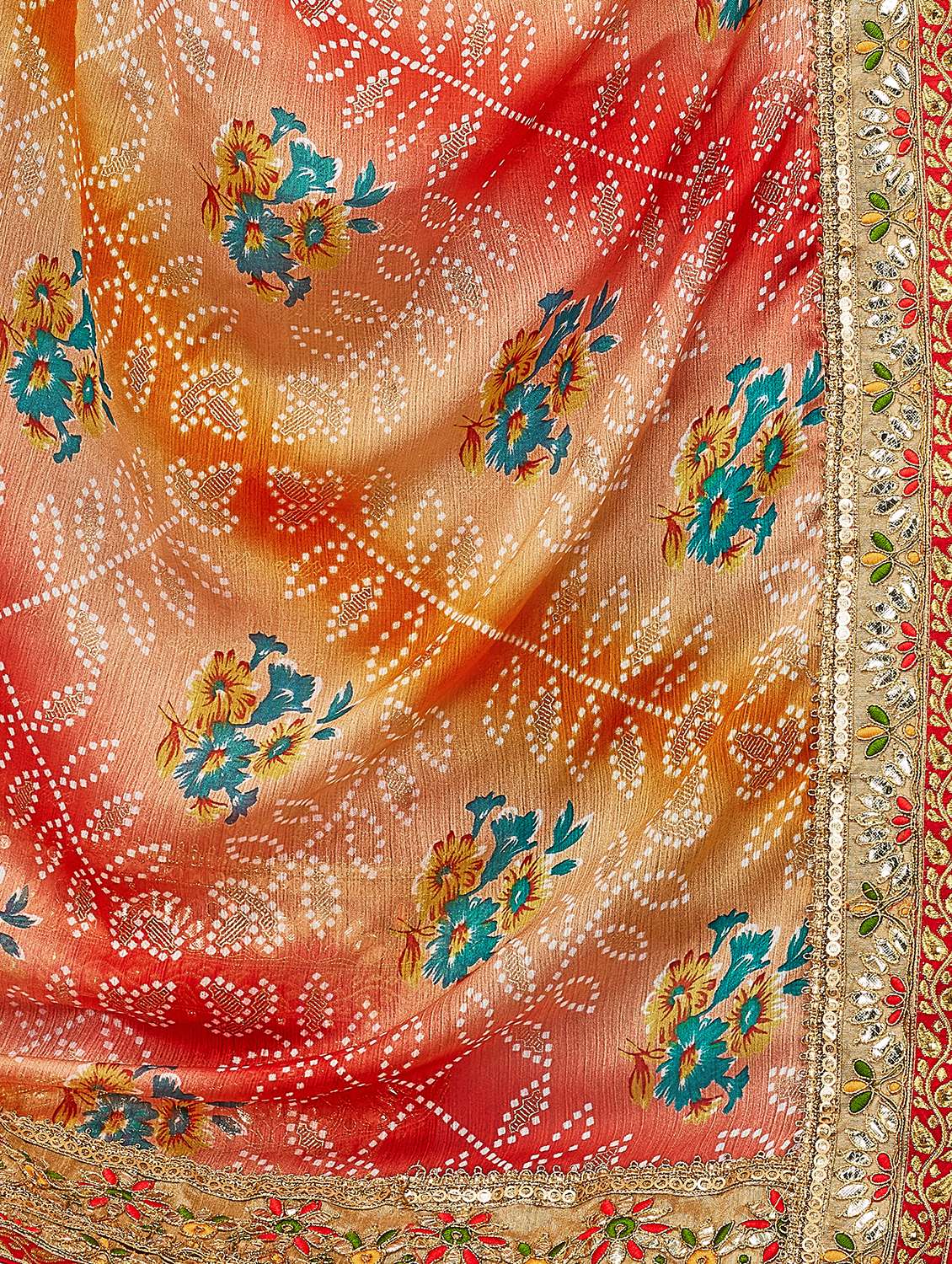 women printed half & half saree with blouse - 22606810 -  Standard Image - 1