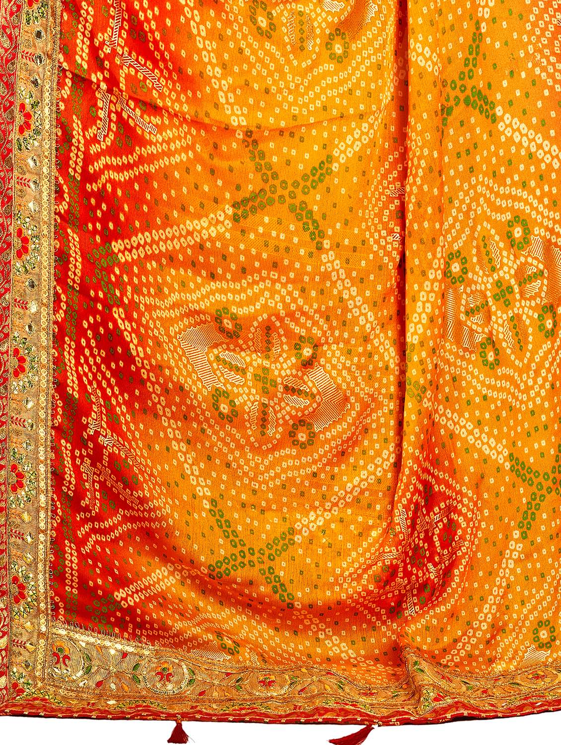 women printed half & half saree with blouse - 22606812 -  Standard Image - 1