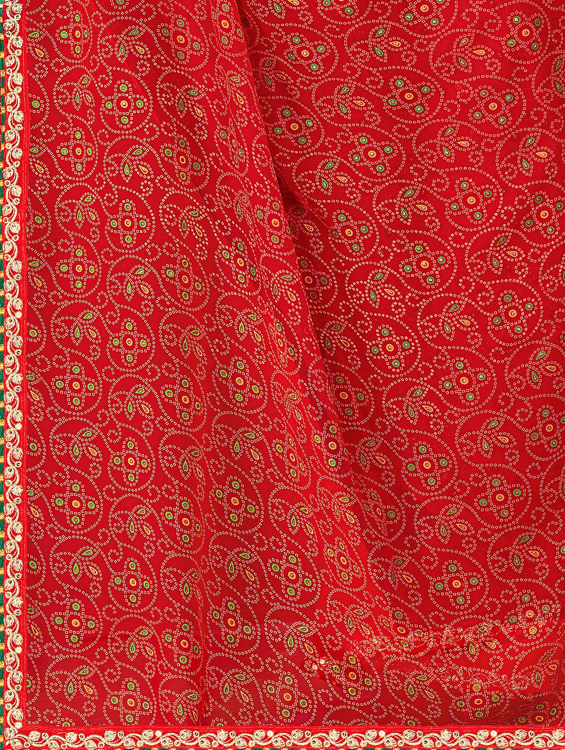 Women Bandhani Printed Saree With Blouse - 22606832 -  Standard Image - 1