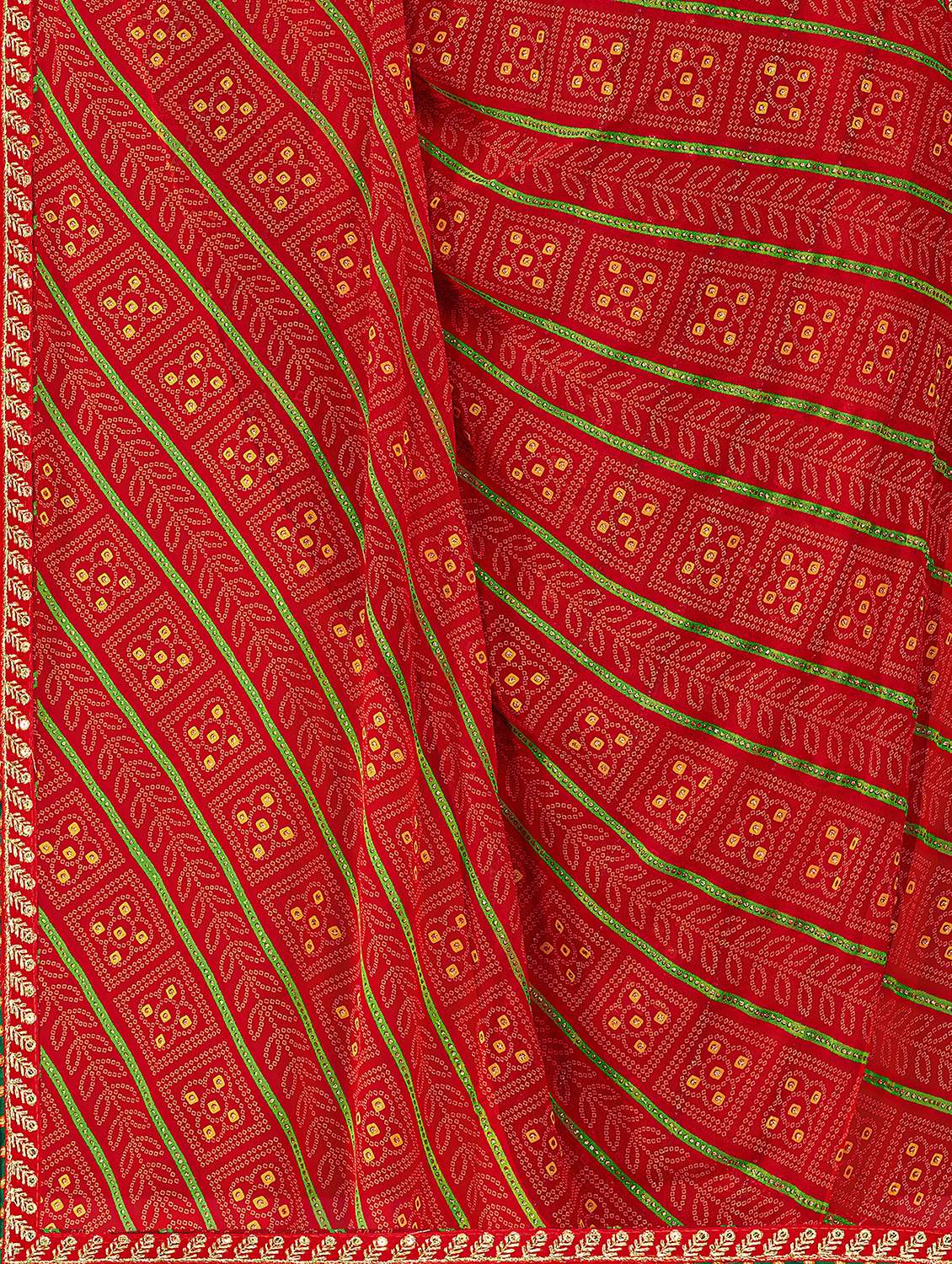 Women Bandhani Printed Saree With Blouse - 22606835 -  Standard Image - 1