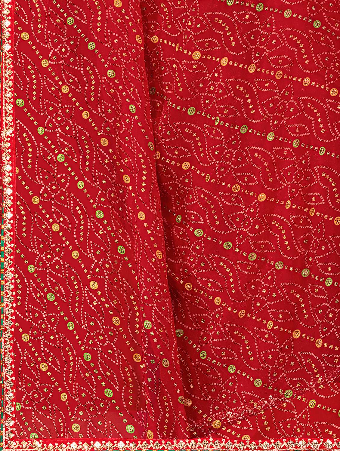 Women Bandhani Printed Saree With Blouse - 22606836 -  Standard Image - 1