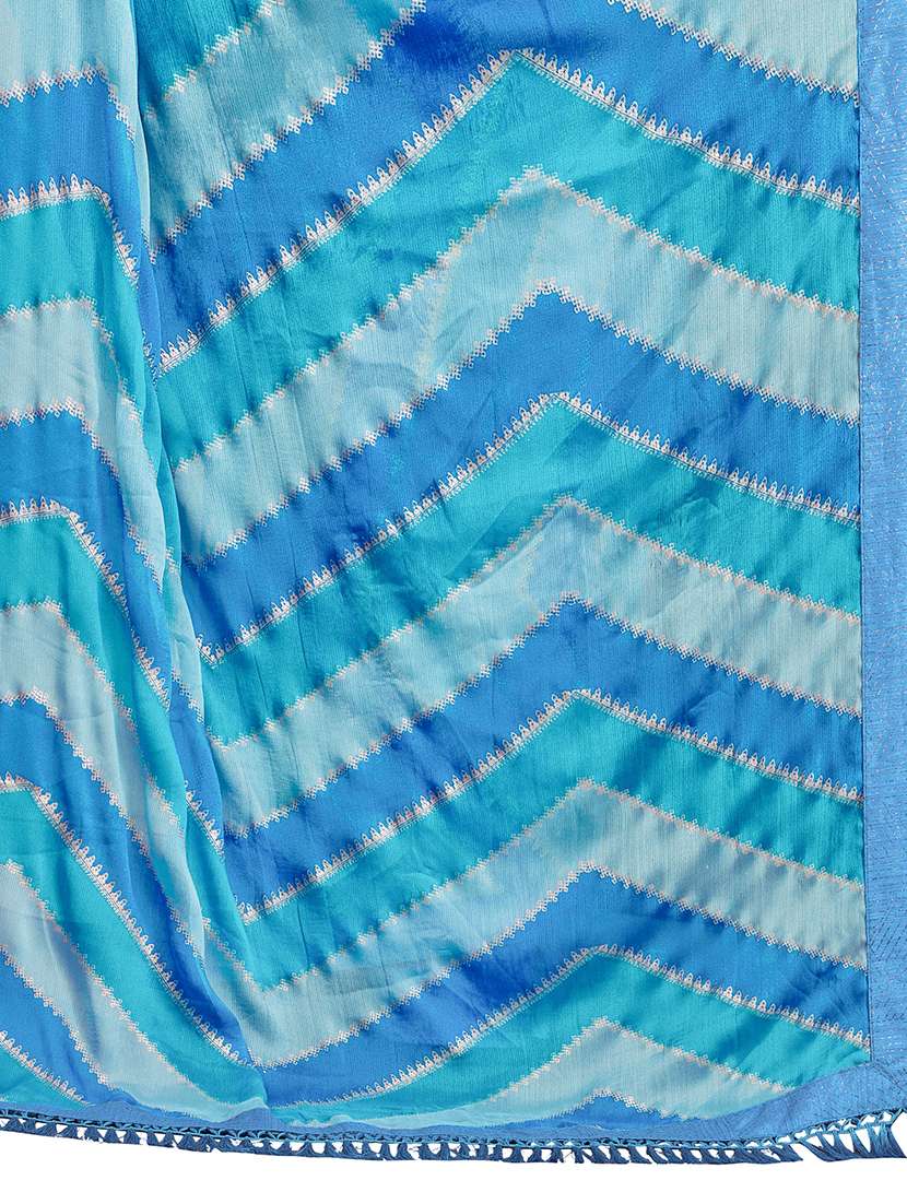 women leheriya printed saree with blouse - 22606851 -  Standard Image - 1