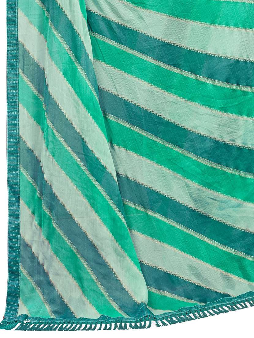 women leheriya printed saree with blouse - 22606857 -  Standard Image - 1
