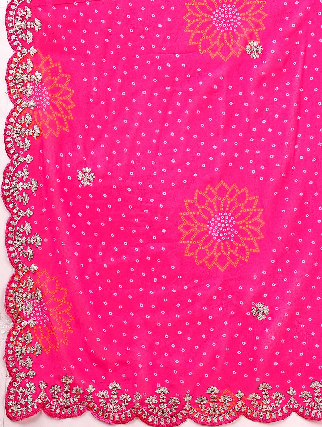 Women Bandhani Printed Saree With Blouse - 22606869 -  Standard Image - 1