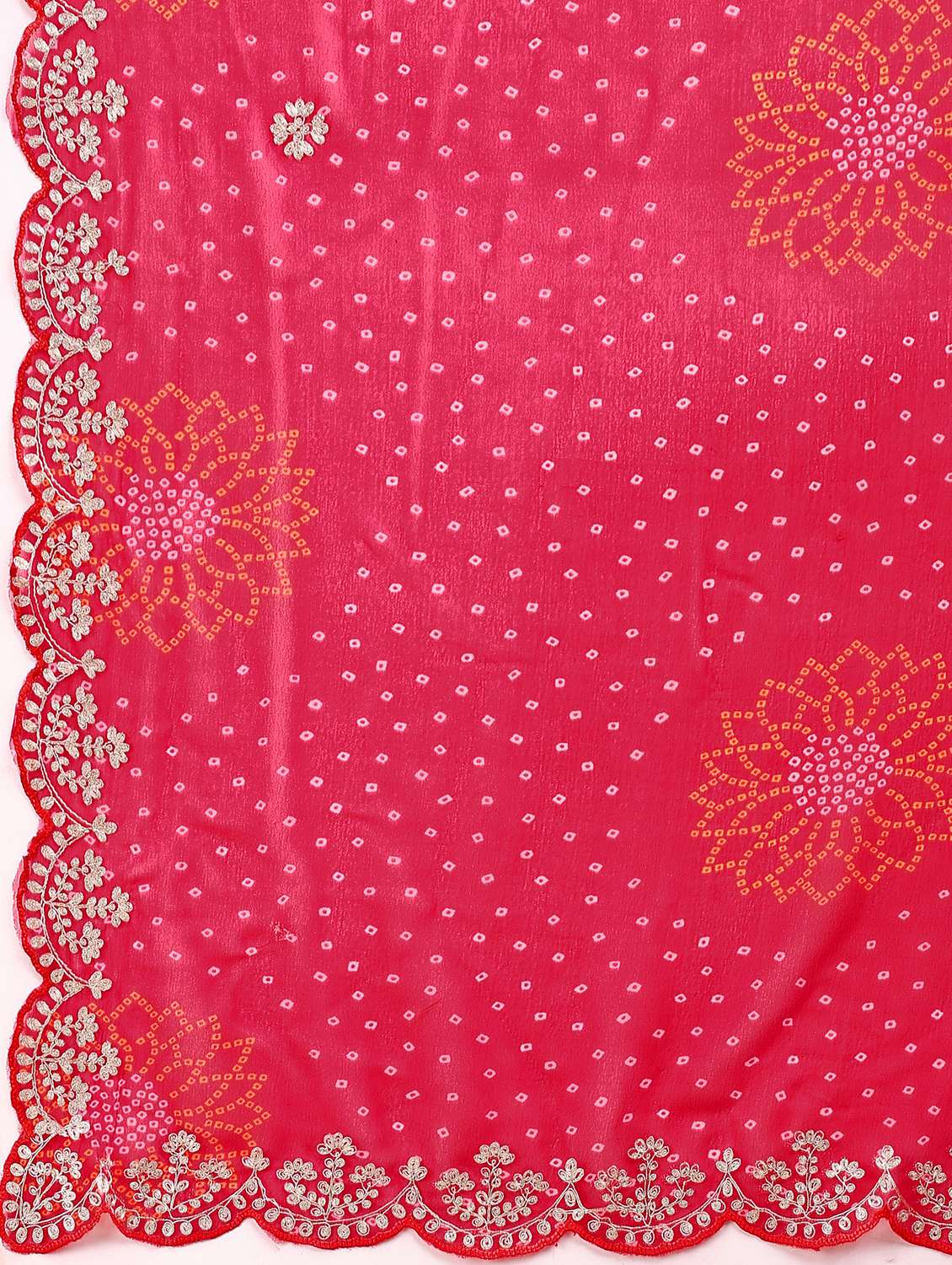 Women Bandhani Printed Saree With Blouse - 22606870 -  Standard Image - 1