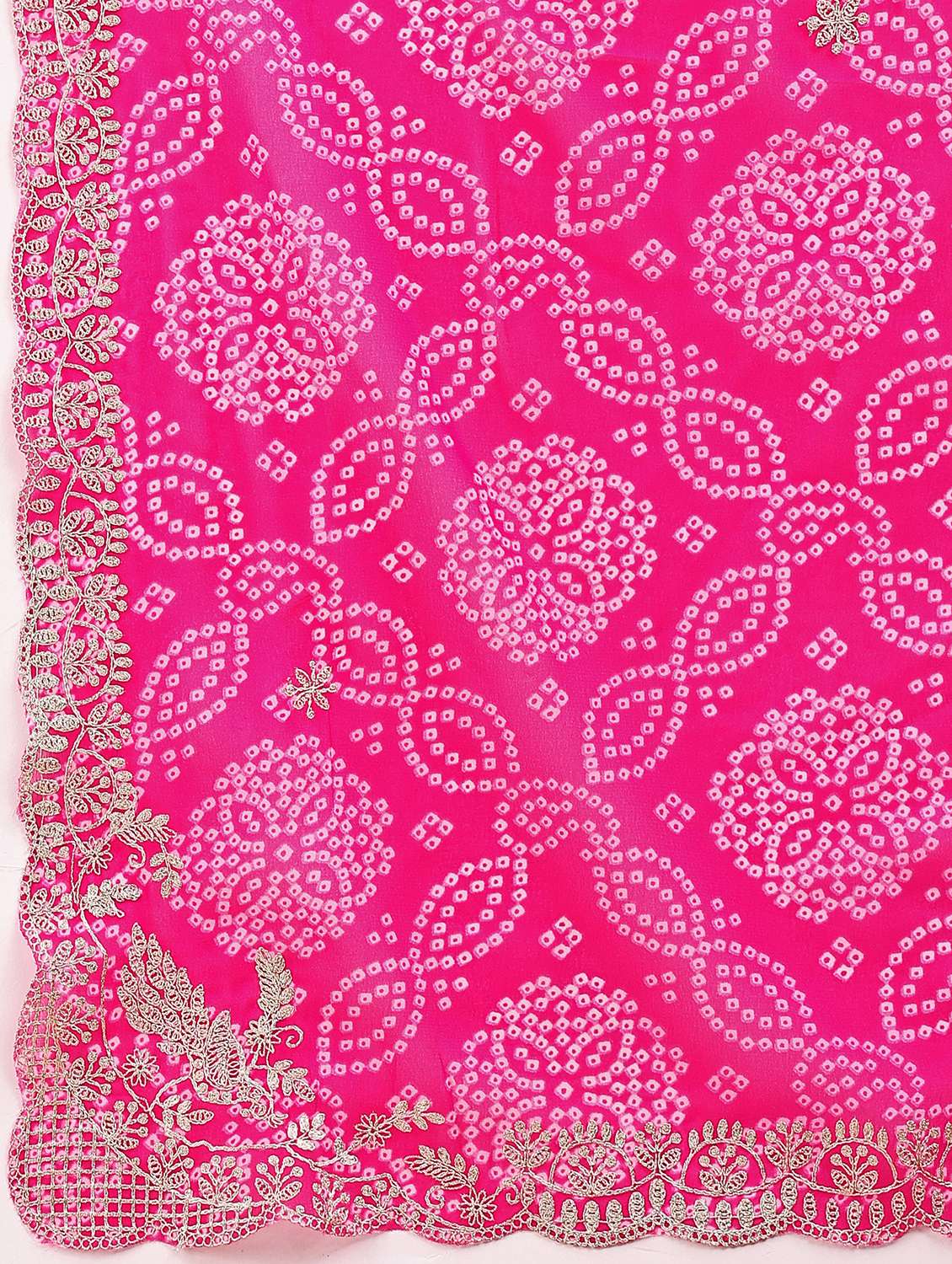 Women Bandhani Printed Saree With Blouse - 22606871 -  Standard Image - 1
