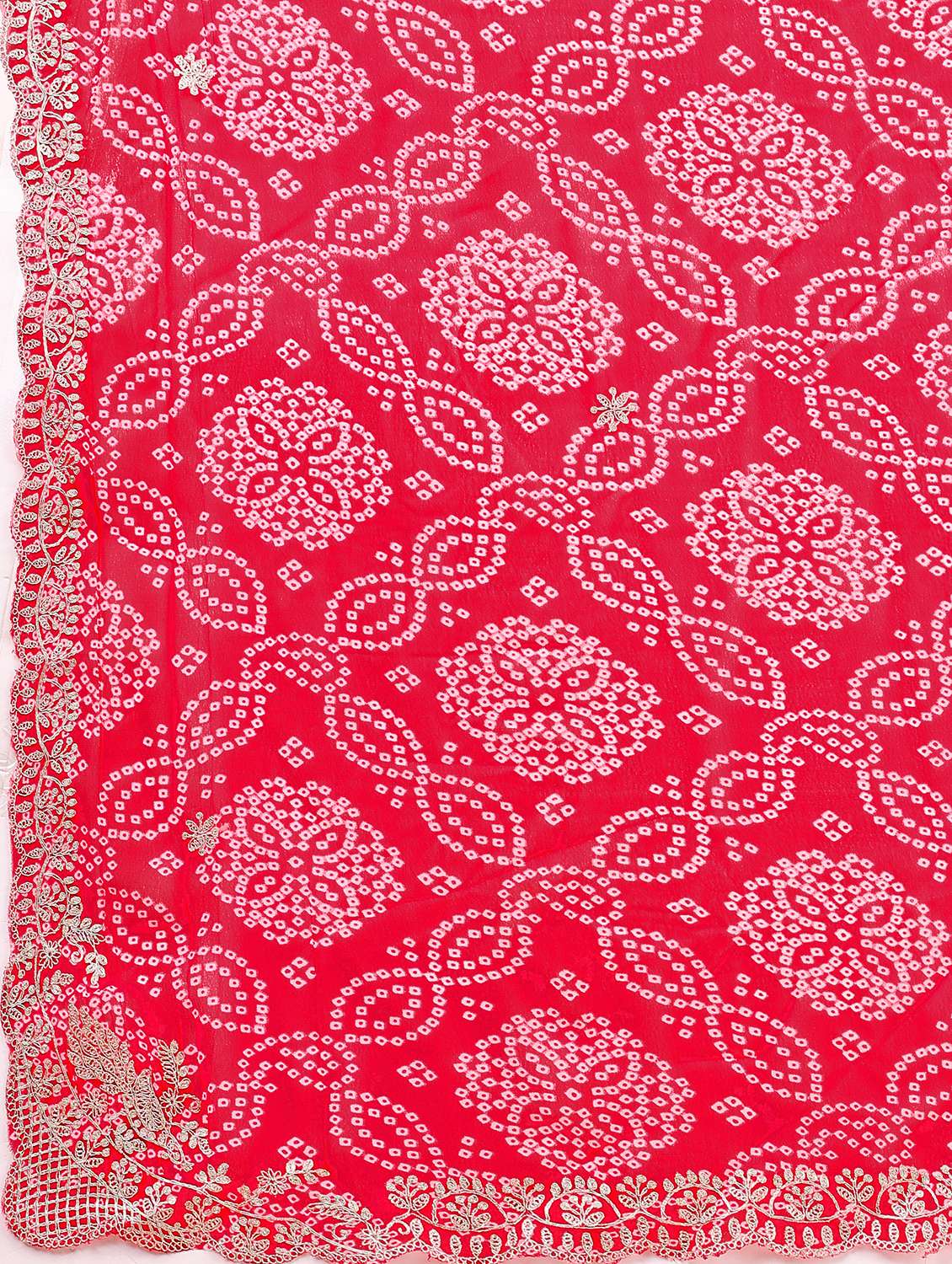 Women Bandhani Printed Saree With Blouse - 22606872 -  Standard Image - 1