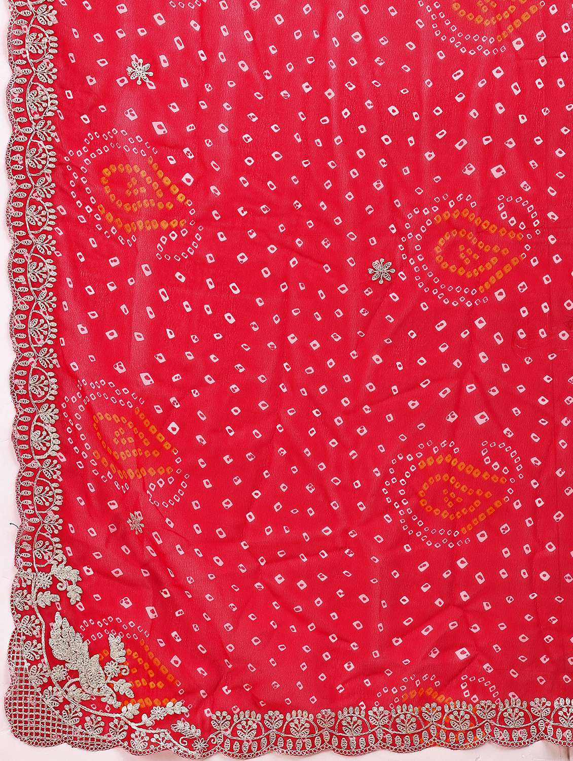 Women Bandhani Printed Saree With Blouse - 22606874 -  Standard Image - 1