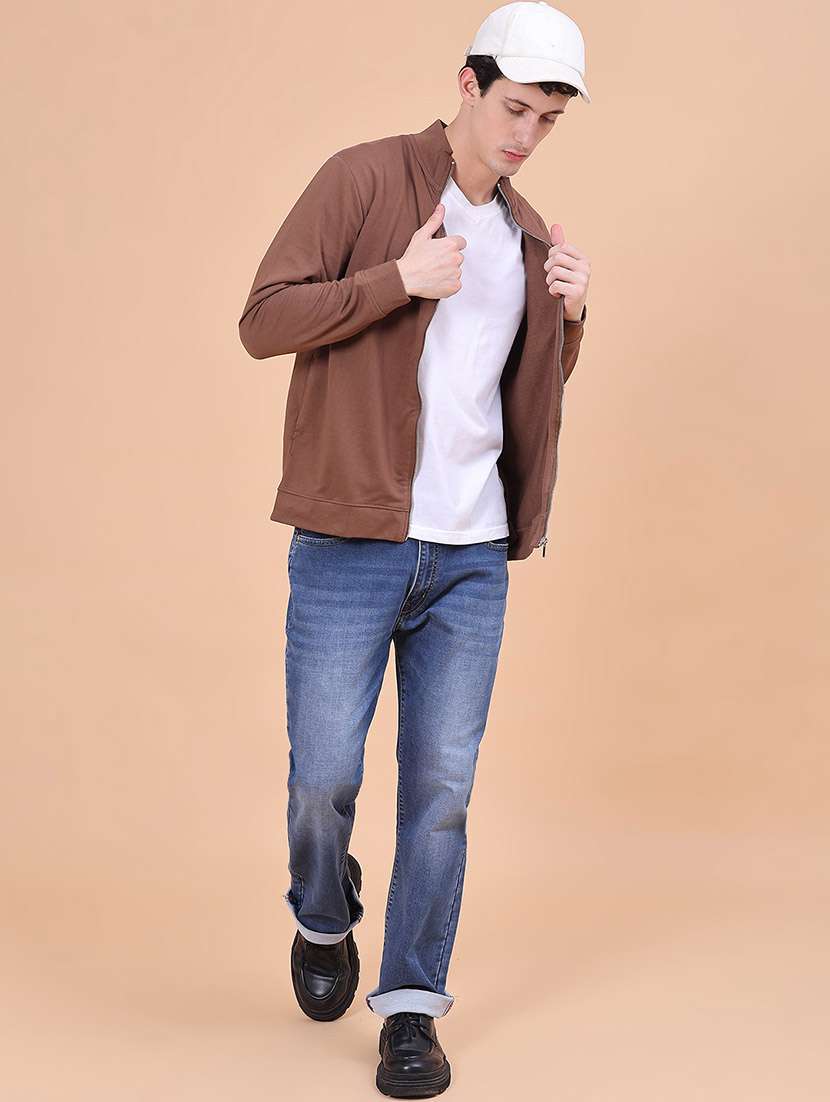 Men Solid Long Sleeves Casual Jacket - 22607300 -  Standard Image - 4