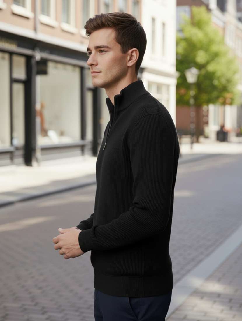 Men Solid Long Sleeve Regular Fit Pullover - 22608181 -  Standard Image - 1