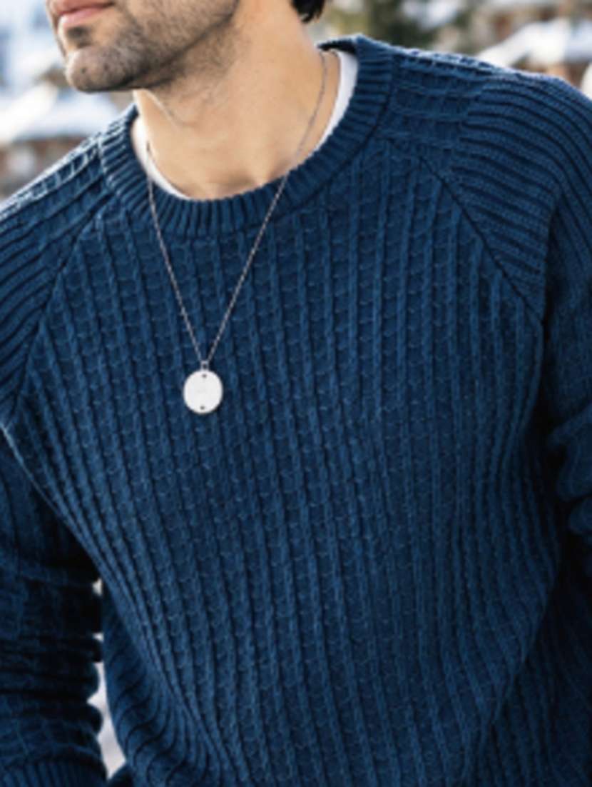 men self design raglan sleeve regular fit pullover - 22608191 -  Standard Image - 1