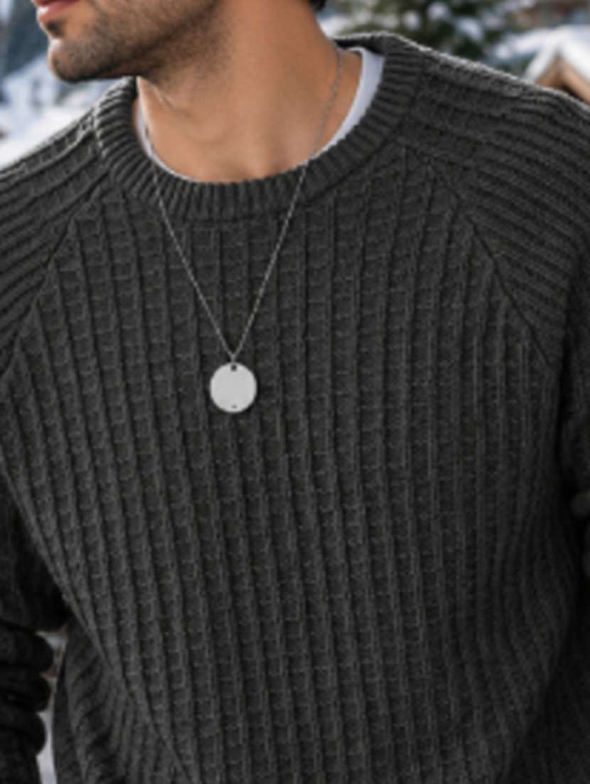 men self design raglan sleeve regular fit pullover - 22608195 -  Standard Image - 1