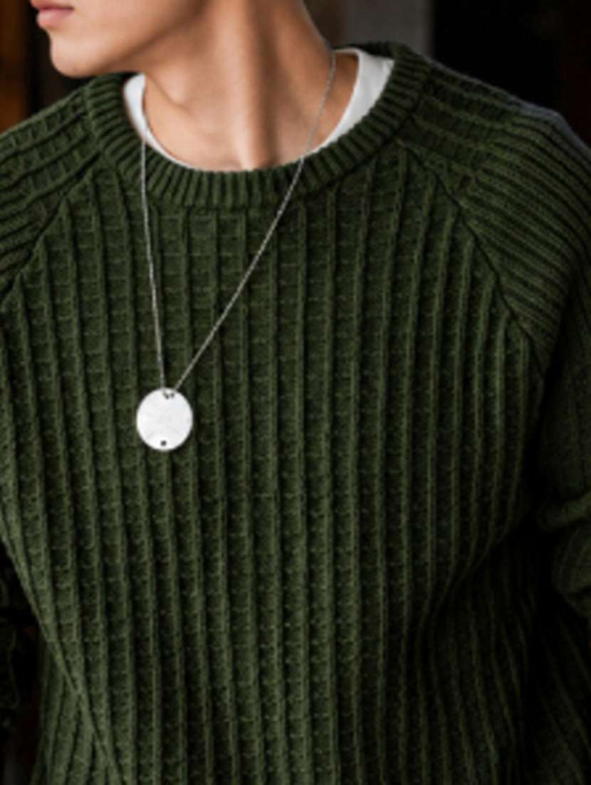 men self design raglan sleeve regular fit pullover - 22608198 -  Standard Image - 1
