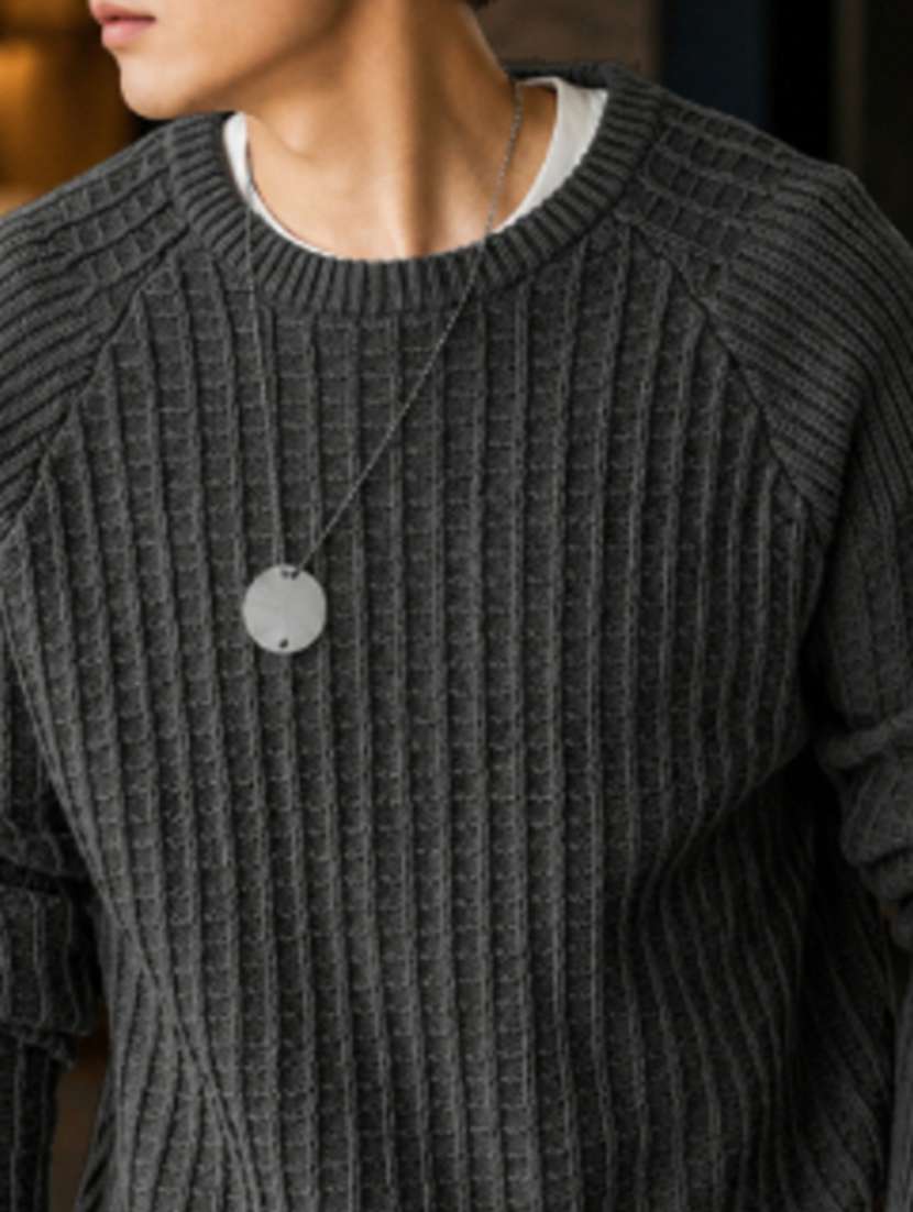 men self design raglan sleeve regular fit pullover - 22608200 -  Standard Image - 1