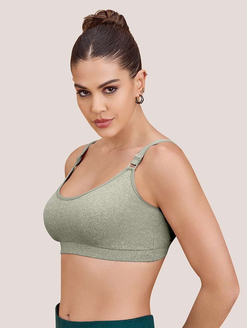 women solid full coverage sports bra - 22608456 -  Standard Image - 1