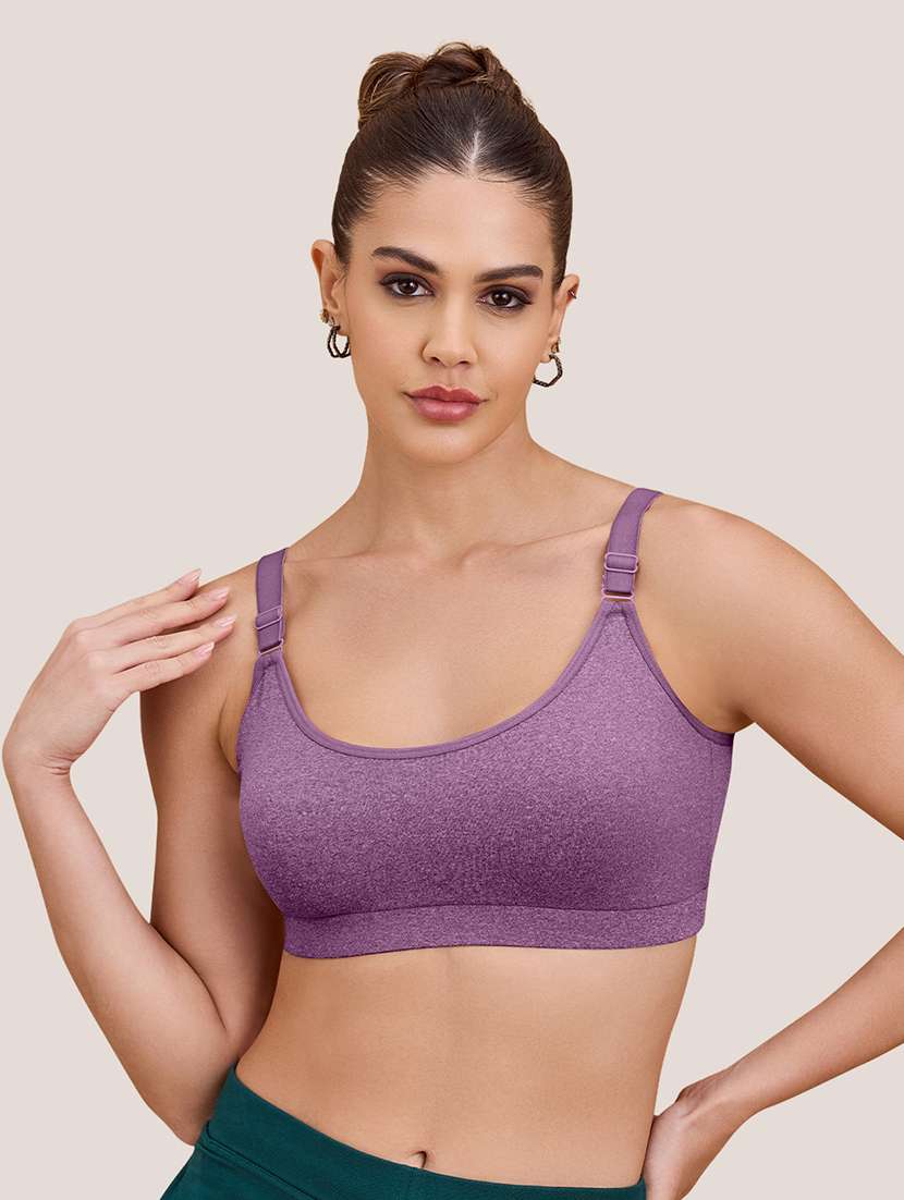 women pack of 2 solid full coverage sports bra - 22608457 -  Standard Image - 4