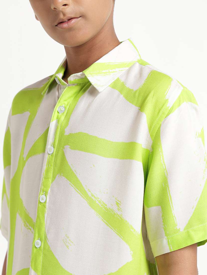 boys printed shirt sleeves regular fit shirt - 22608737 -  Standard Image - 1