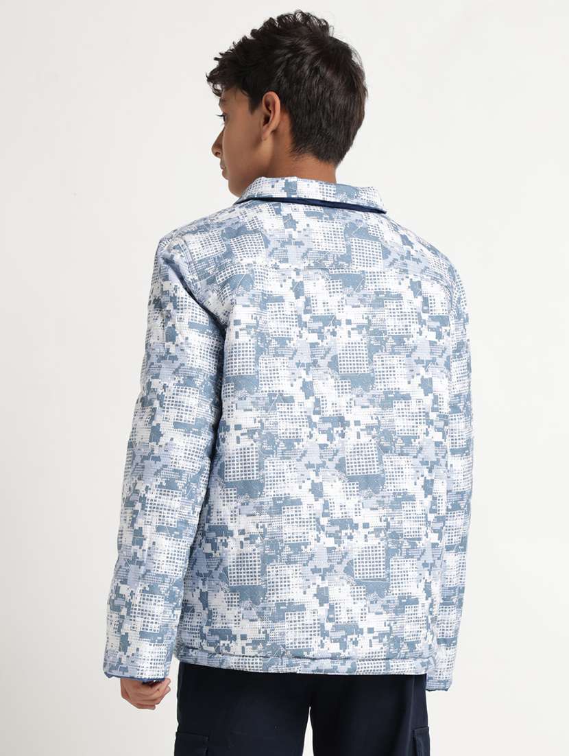 boys printed long sleeves reversible jacket - 22608745 -  Standard Image - 4