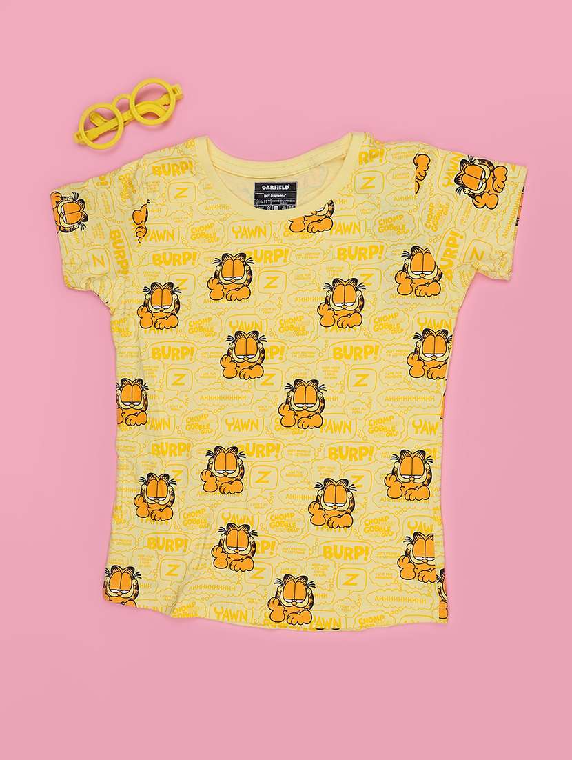Girls Printed Short Sleeves Regular Fit T-shirt - 22608784 -  Standard Image - 1